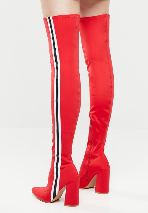 Footwork - Angelique over the knee boot - red