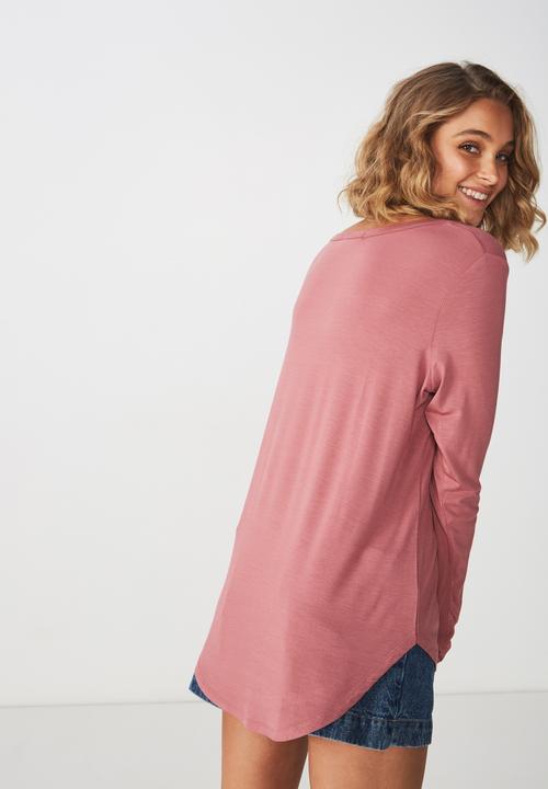 Cotton On - Karly long sleeve top - pink 