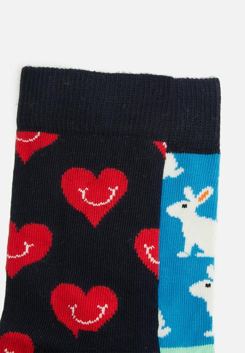 Happy Socks - 2-pack smiley heart socks - multi 