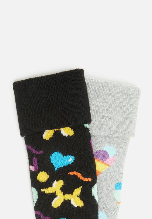 Happy Socks - 2 pack balloon animal terry socks - multi 