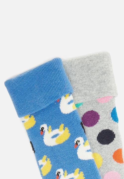 Happy Socks - 2 pack swan terry socks - multi 