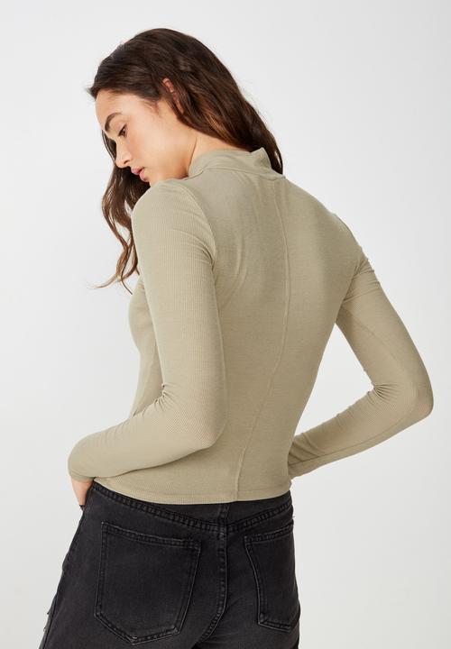 Cotton On - Haze long sleeve top - brown 