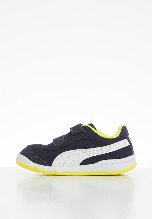 PUMA - Stepfleex 2 mesh v infant - peacoat/blazing yellow
