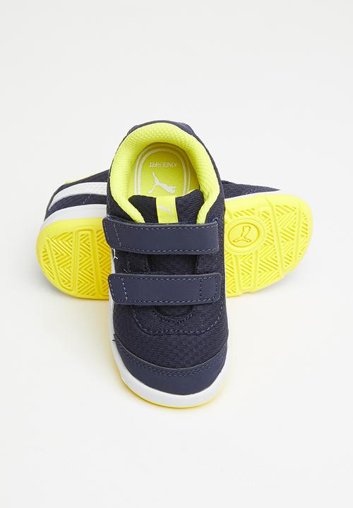 PUMA - Stepfleex 2 mesh v infant - peacoat/blazing yellow