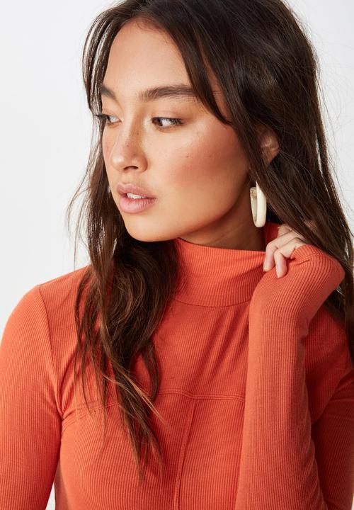 Cotton On - Haze long sleeve top - orange 