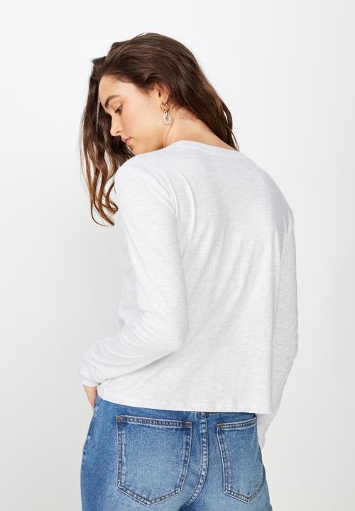 Cotton On - Classic slogan long sleeve - grey 