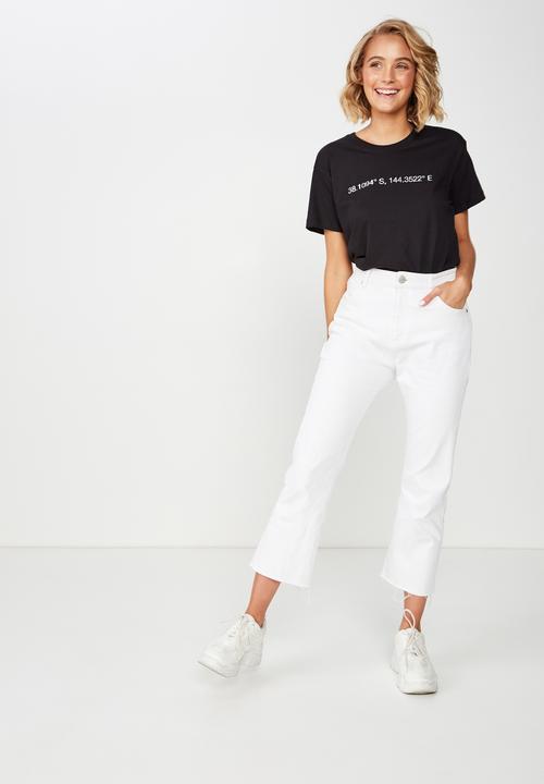 Cotton On - Classic slogan tee - black