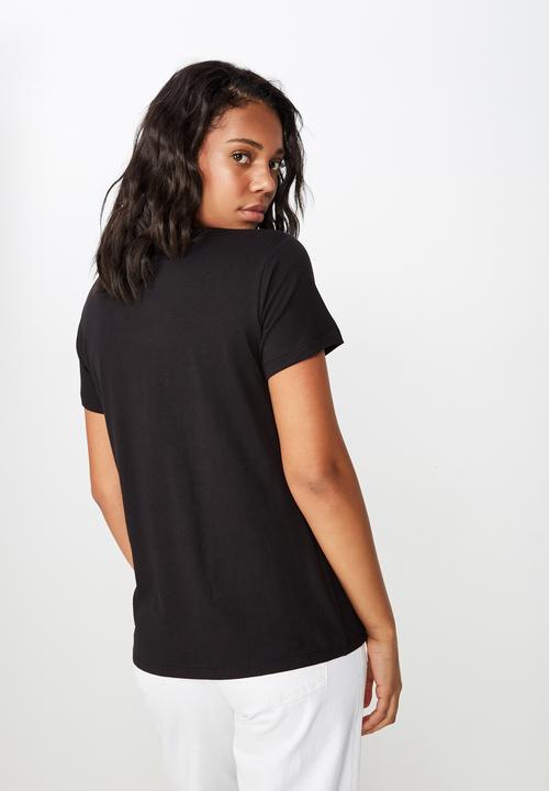 Cotton On - Classic slogan tee - black