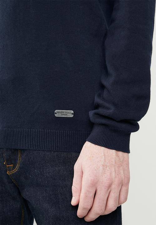Brave Soul - Line jersey - burgundy & navy