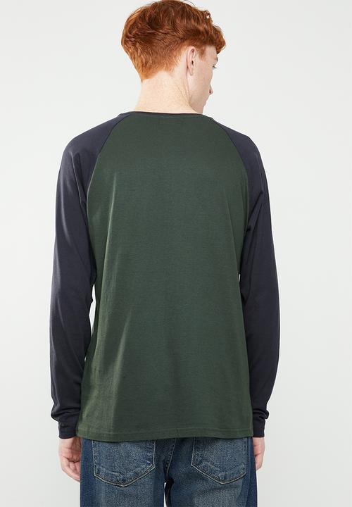 Brave Soul - Rasmus tee - green & navy