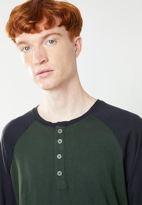 Brave Soul - Rasmus tee - green & navy