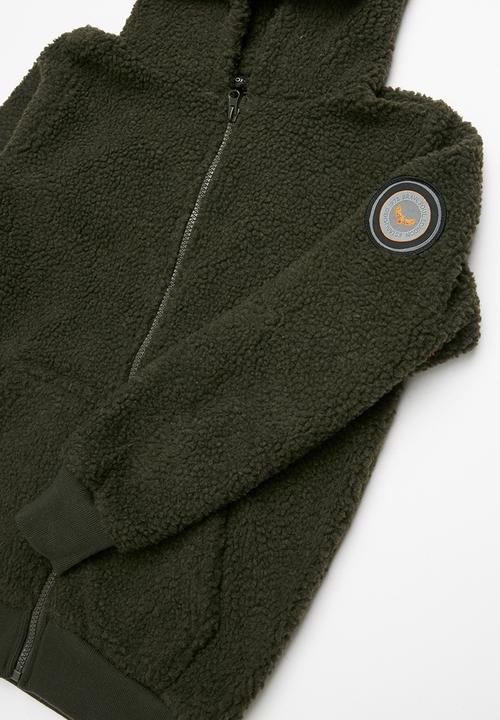 Brave Soul - Zip through hoodie - dark green