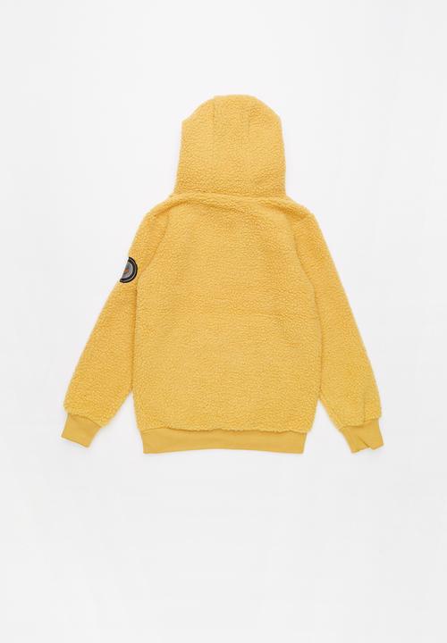 Brave Soul - Boys overhead hooded jumper kangaroo - yellow