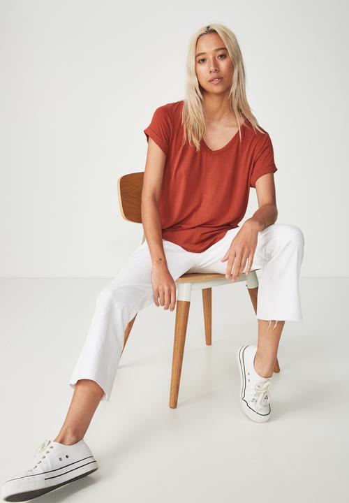 Cotton On - Karly short sleeve top - rust 