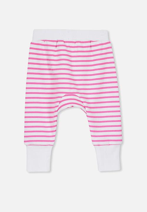 Cotton On - Charlie trackpant - white & pink