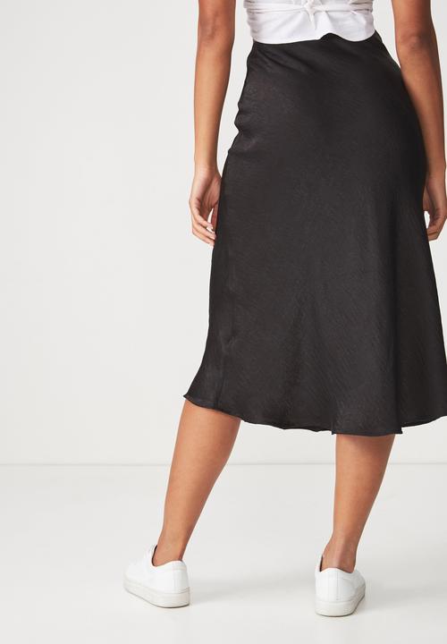 Cotton On - Woven belle bias skirt - black