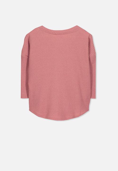 Cotton On - Bexley button through top - pink