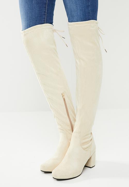 Footwork - Sandi over the knee boot - beige