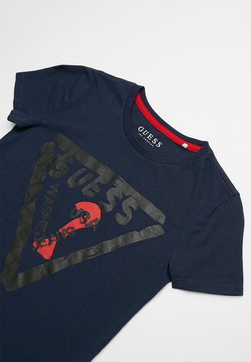 GUESS - Short sleeve guess platisol tee - navy