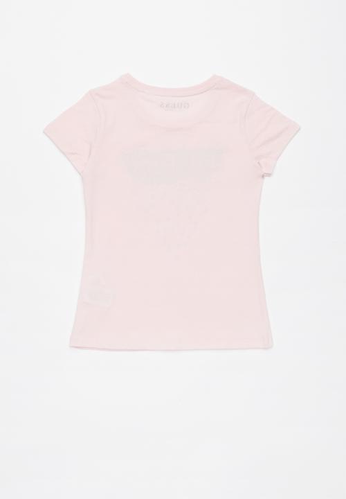 GUESS - Short sleeve star fall tri tee - pink