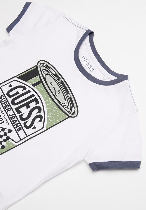 GUESS - Short sleeve guess can tee - white