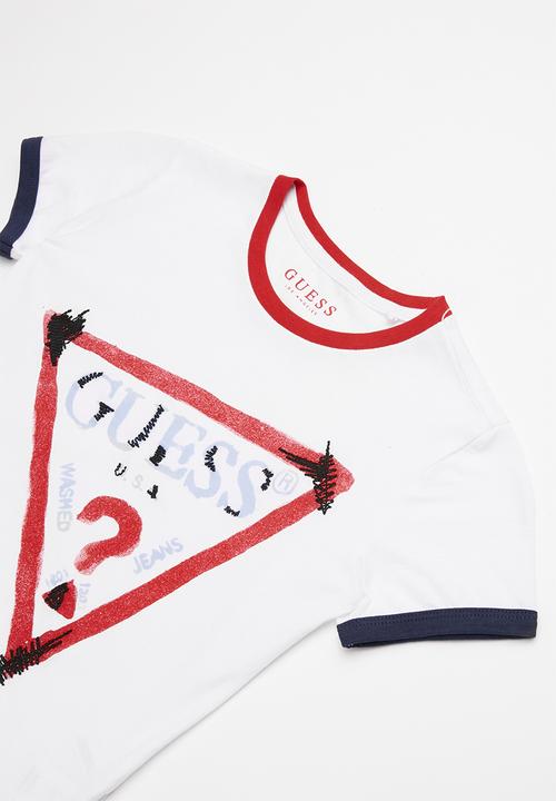 GUESS - Short sleeve guess embroided tee - white