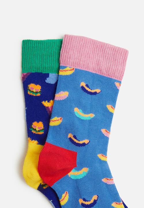 Happy Socks - 2-pack hamburger socks - multi