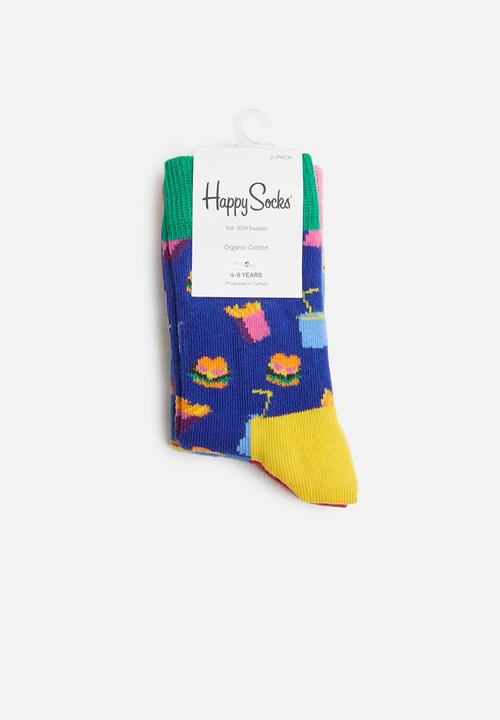 Happy Socks - 2-pack hamburger socks - multi