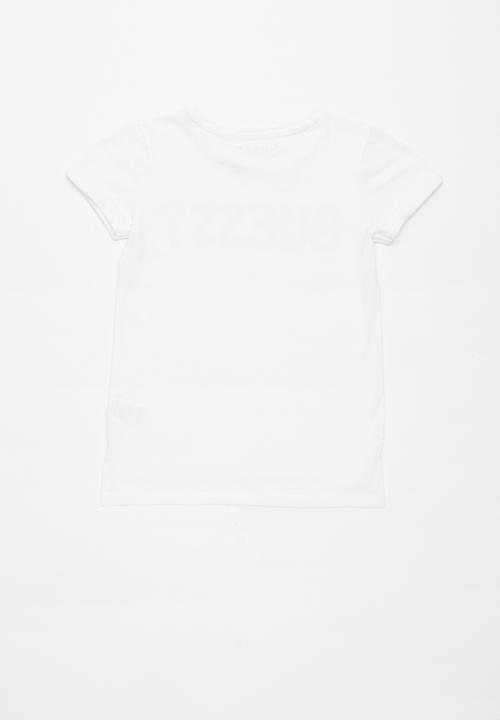 GUESS - Short sleeve guess ombre bling tee - white