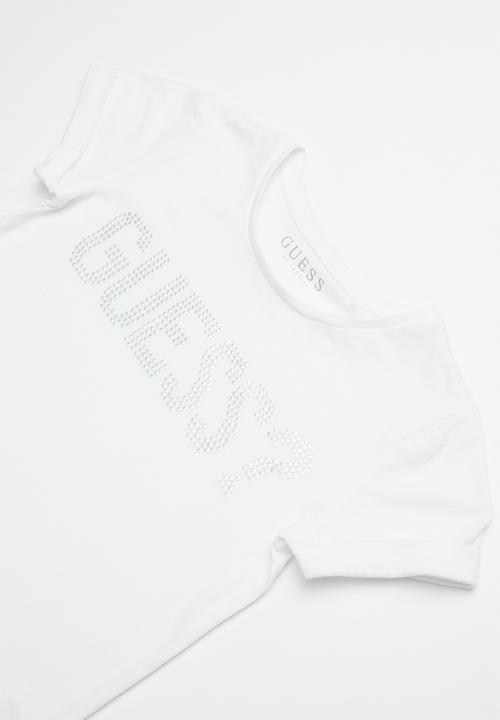 GUESS - Short sleeve guess ombre bling tee - white