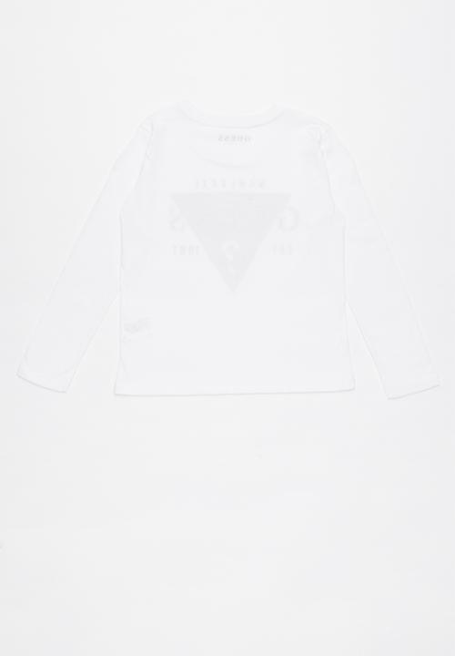 GUESS - Long sleeve guess? tee - white
