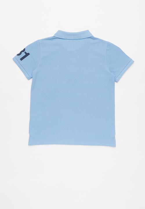GUESS - Short sleeve guess basic polo - blue