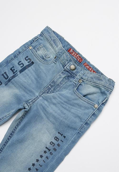 GUESS - Boys roll up skinny jeans - blue