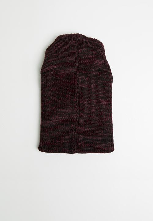 Superbalist - Double ply beanie - burgundy & black