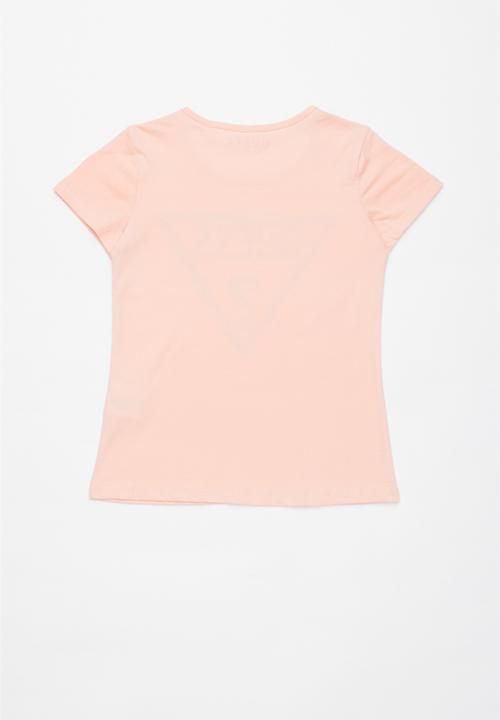 GUESS - Teens short sleeve holo tri tee - peach 