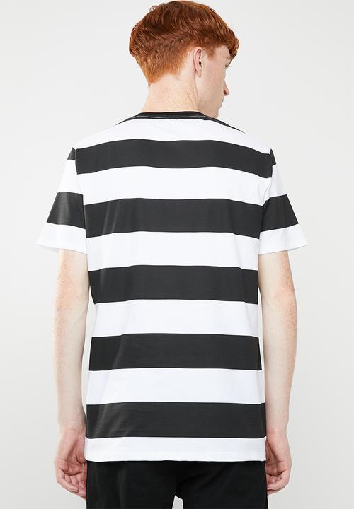 Superbalist - Wide stripe tee - black & white