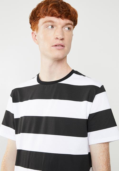 Superbalist - Wide stripe tee - black & white