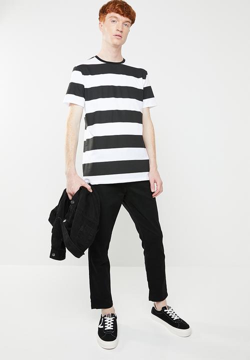 Superbalist - Wide stripe tee - black & white