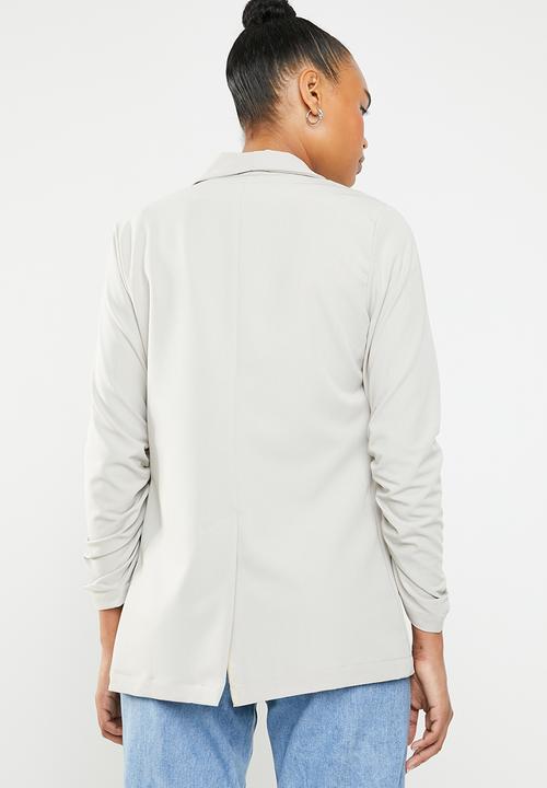 STYLE REPUBLIC - Ruched sleeve blazer - grey