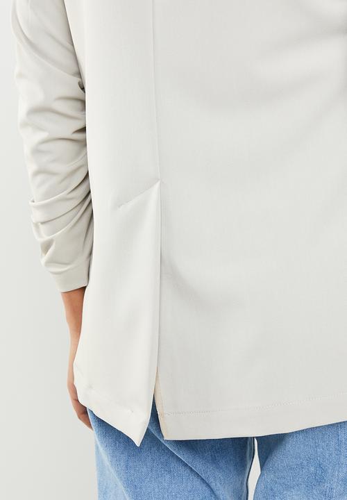 STYLE REPUBLIC - Ruched sleeve blazer - grey