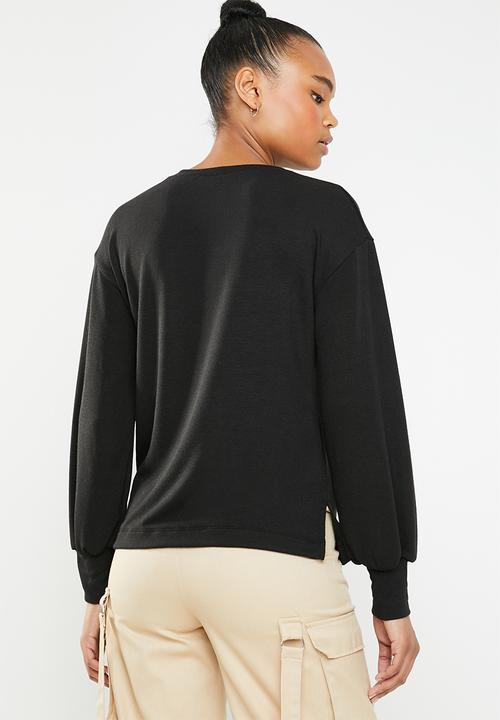 Superbalist - 2 Pack drop soft touch knit top - oatmeal melange & black