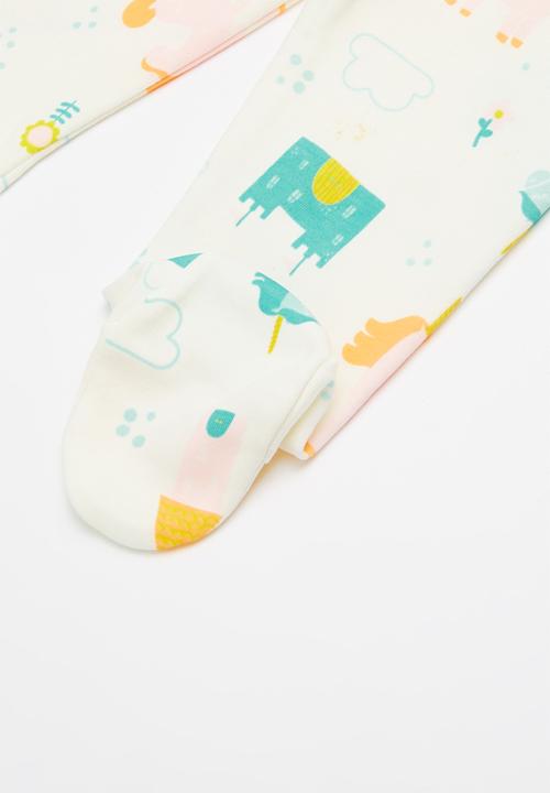Baby Corner - Unicorn 2 pack footed legging - multi-colour
