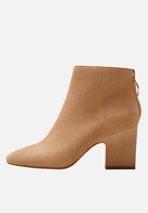 MANGO - Tilde 1 leather ankle boot - tan