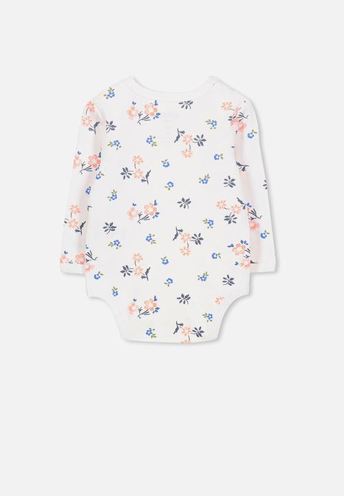 Cotton On - Mini long sleeve bubby - white