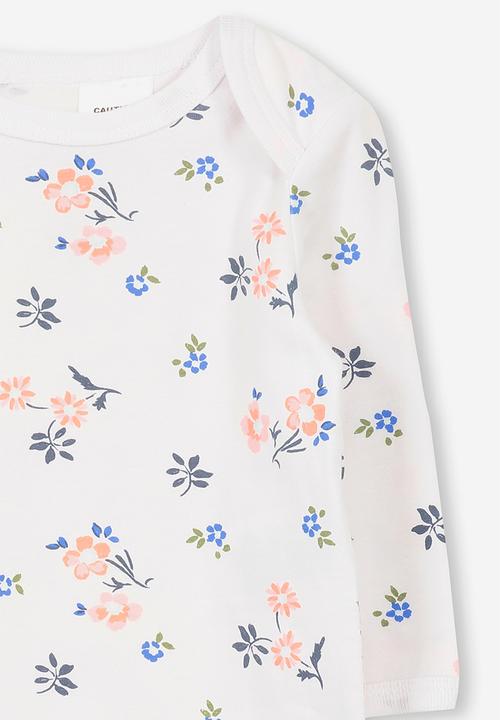 Cotton On - Mini long sleeve bubby - white