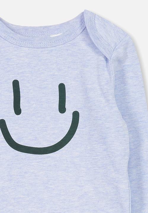 Cotton On - Mini long sleeve bubby - blue