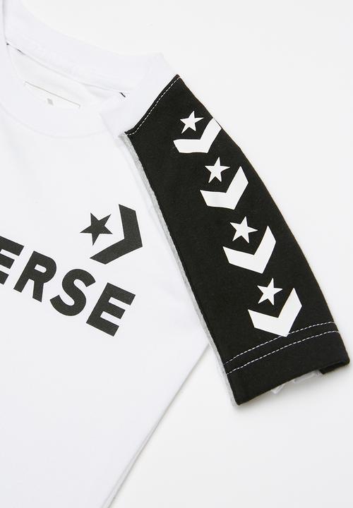 Converse - Short sleeve track tee - white