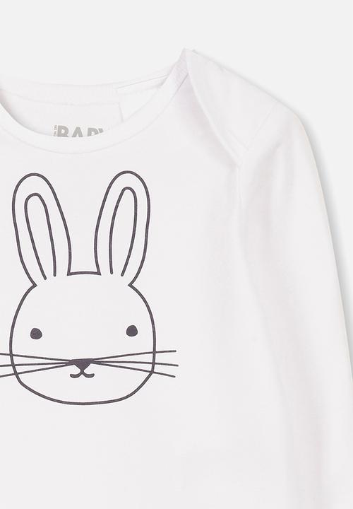 Cotton On - Mini long sleeve bubby - white