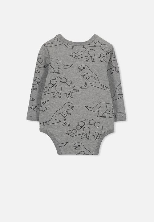 Cotton On - Mini long sleeve bubby - charcoal