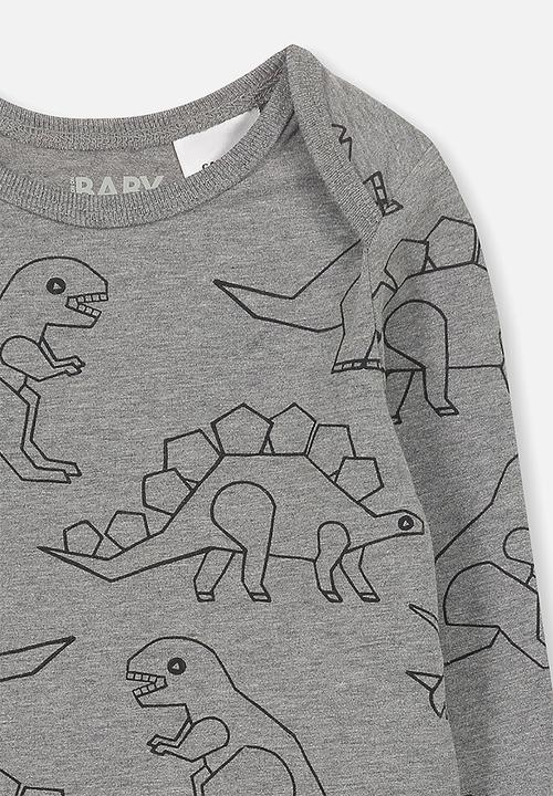 Cotton On - Mini long sleeve bubby - charcoal